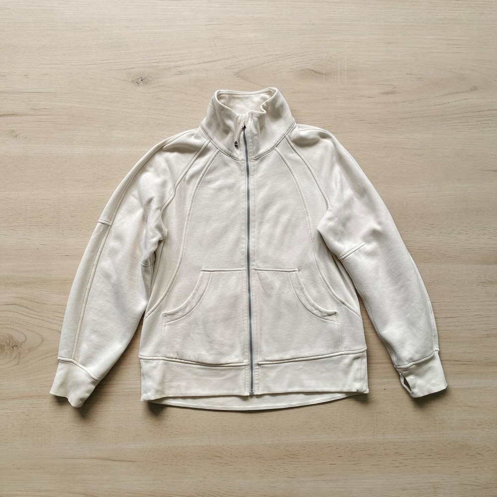 Lululemon Scuba Oversized Funnel Neck Full Zip Jacket XS/S Cream